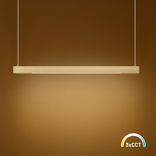 Lampa wisząca LINEA Gold 36W LED 3000K-4000K-5700K ML1785 Milagro