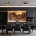 Lampa sufitowa Piattino Czarny Złoty 30W LED 3000K-4000k-6000K ML1812 Milagro