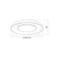 Lampa sufitowa Piattino Czarny Złoty 30W LED 3000K-4000k-6000K ML1812 Milagro