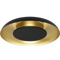 Lampa sufitowa Piattino Czarny Złoty 30W LED 3000K-4000k-6000K ML1812 Milagro