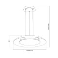 Lampa wisząca Piattino Biały 30W LED 3000K-4000k-6000K ML1813 Milagro
