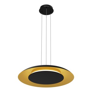 Lampa wisząca Piattino Czarny Złoty 30W LED 3000K-4000k-6000K ML1815 Milagro