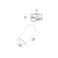 Track Spot Pipe Czarny 1xGU10 3-obwodowy ML2062 Milagro