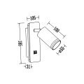 Oprawa Pipe Ring Kinkiet Czarny 1xGU10 + LED 6W ML2081 Milagro