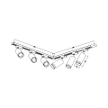 Zestaw Oprawa Mica Track Czarny + Złoty 6xGU10 2m ML2106 Milagro