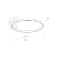 Lampa sufitowa LUNA 18W LED ML1843 Milagro
