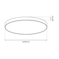Plafon Siena Czarny 80W LED Ø750 mm + pilot ML1834 Milagro