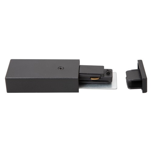 Zasilanie + Zaślepka Do Szynoprzewodu Czarny 1-Obwodowy ML2141 Milagro