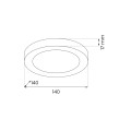Plafon Evora Czarny Round 6W 3CCT ML1789 Milagro