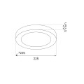 Plafon Evora Czarny Round 18W 3CCT ML1790 Milagro