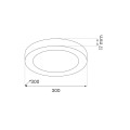 Plafon Evora Czarny Round 24W 3CCT ML1791 Milagro