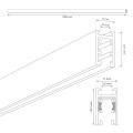 Szyna natynk magnetic track 5mm 100cm ML2158 Milagro