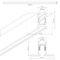 Szyna podtynk magnetic track 5mm 200cm ML2163 Milagro