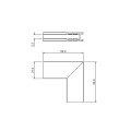 Narożnik natynk L góra dół magnetic track 5mm ML2167 Milagro