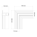 Narożnik podtynk L bok magnetic track 10mm ML2188 Milagro