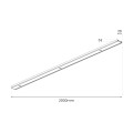 Slim Magnetic Track Szyna Natynk Czarny 200cm + zaślepki ML2211 Milagro