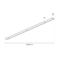 Slim Magnetic Track Szyna Natynk Biały 200cm + zaślepki ML2212 Milagro