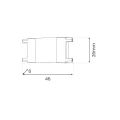 Slim Magnetic Track Biały Łącznik Szyn Prosty ML2216 Milagro