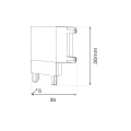 Slim Magnetic Track Czarny Łącznik Szyn L ML2217 Milagro