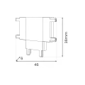 Slim Magnetic Track Czarny Łącznik Szyn T ML2219 Milagro
