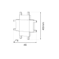 Slim Magnetic Track Czarny Łącznik Szyn + ML2221 Milagro