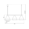 Lampa wisząca CAPITAL TAUPE 3xGX53 MLP2473 Milagro