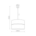 CALMA LAMPA WISZĄCA 1XE27 500 11602 TK Lighting