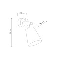 VAIO SABIA KINKIET 1XE27 11604 TK Lighting