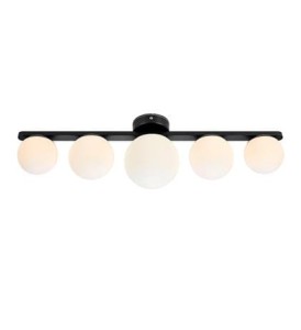 Lampa sufitowa PURO CEILING/WALL 5L BLACK/OPAL IP44 Markslojd