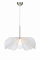 Lampa wisząca STYRKA Nikiel satynowy, biały 1xE27 108818 Markslojd