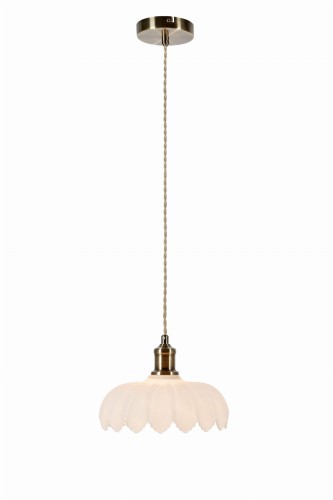 Lampa wisząca KURAGE Mosiądz antyczny, biały 1xE27 108857 Markslojd
