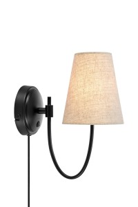 Kinkiet ścienny AMAR E14 Beige, Black 108907 Markslojd