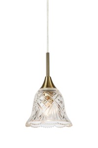 Lampa wisząca LUNA E14 Clear, Antique Brass 109011 Markslojd