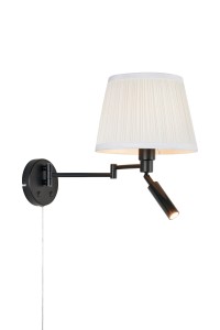 Kinkiet ścienny PIVOT E27+LED Offwhite, Black 109016 Markslojd