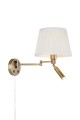 Kinkiet ścienny PIVOT E27+LED Offwhite, Antique Brass 109017 Markslojd