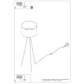 Lampa podłogowa NEVIA beżowy marmur SL.1854 Sollux