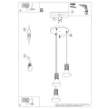 Lampa wisząca ESTRIA 3P beżowa SL.1871 Sollux