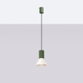 Lampa wisząca ESTRIA 1 beżowa/zielona oliwka SL.1872 Sollux