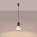 Lampa wisząca ESTRIA 1 beżowa/zielona oliwka SL.1872 Sollux