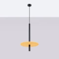 Lampa wisząca FELTRO 1 czarna/żółta SL.1880 Sollux