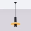 Lampa wisząca PELTA 1 czarna/żółta SL.1883 Sollux
