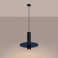 Lampa wisząca PELTA 1 czarna/granatowa SL.1884 Sollux