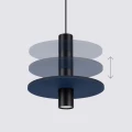 Lampa wisząca PELTA 1 czarna/granatowa SL.1884 Sollux