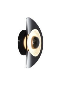 Nowoczesny kinkiet ścienny czarny DIOP, szklany klosz LED 3000K 800lm do przedpokoju MB2293-1S-3BCT Zuma Line