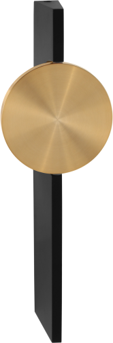 Minimalistyczny kinkiet FLUX czarno złoty LED 161lm 3000K do przedpokoju WL32160/3W/BK Zuma Line