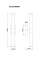 Kinkiet EDDIE srebrny do łazienki IP44 3000K szklany klosz WL32186/8W Zuma Line