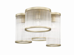 Stylowa lampa sufitowa SERGIO z stylowymi szklanymi kloszami, złote dodatki, gwint 4xE27 C0528-04K-V6AC Zuma Line