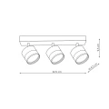 Spot Kendal 3 transparetny / czarny GX53 LP-6331/3WS TR/BK Light Prestige