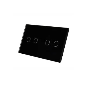 Podwójny panel szklany czarny 2+2 LIVOLO 7022-62