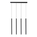 Lampa wisząca listwa 4x czarna rurka tuba 50cm regulowana wysokość 
